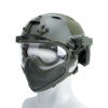Casque de tir militaire avec masque, protection entièrement couverte, casque de paintball Airsoft, casques de skip de l'armée