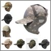 Masque militaire tactique Airsoft, demi-visage, maille métallique, protection du crâne et des oreilles, accessoires de chasse