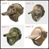 Masque militaire tactique Airsoft, demi-visage, maille métallique, protection du crâne et des oreilles, accessoires de chasse