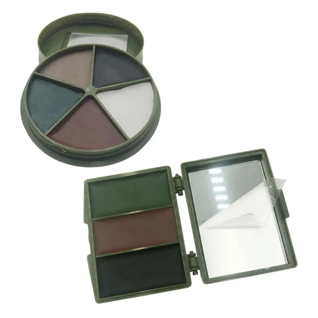 CamSolomon-Palette de peinture qualifiĂ©e ale avec miroir, maquillage, chasse, activitĂ©s artistiques, cosplay, tir, 5 couleurs â Image 6