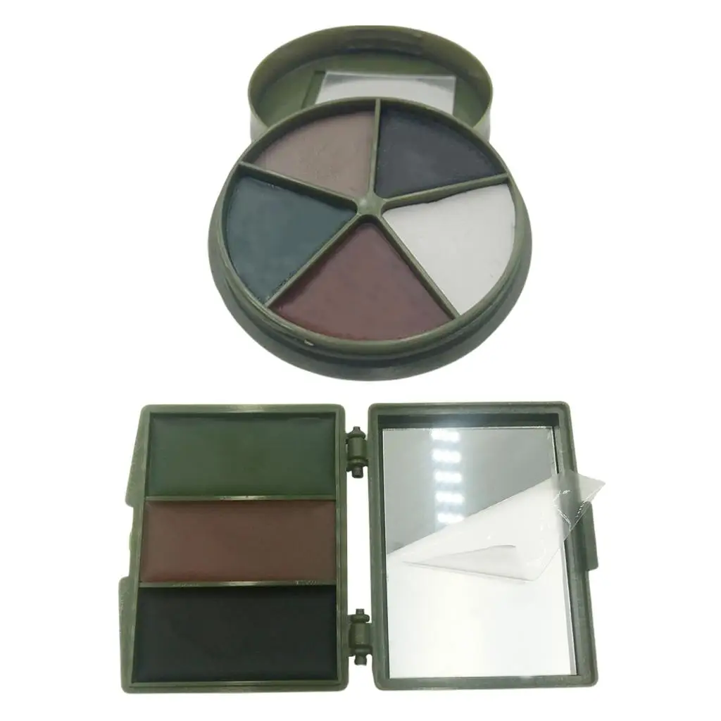 CamSolomon-Palette de peinture qualifiée ale avec miroir, maquillage, chasse, activités artistiques, cosplay, tir, 5 couleurs