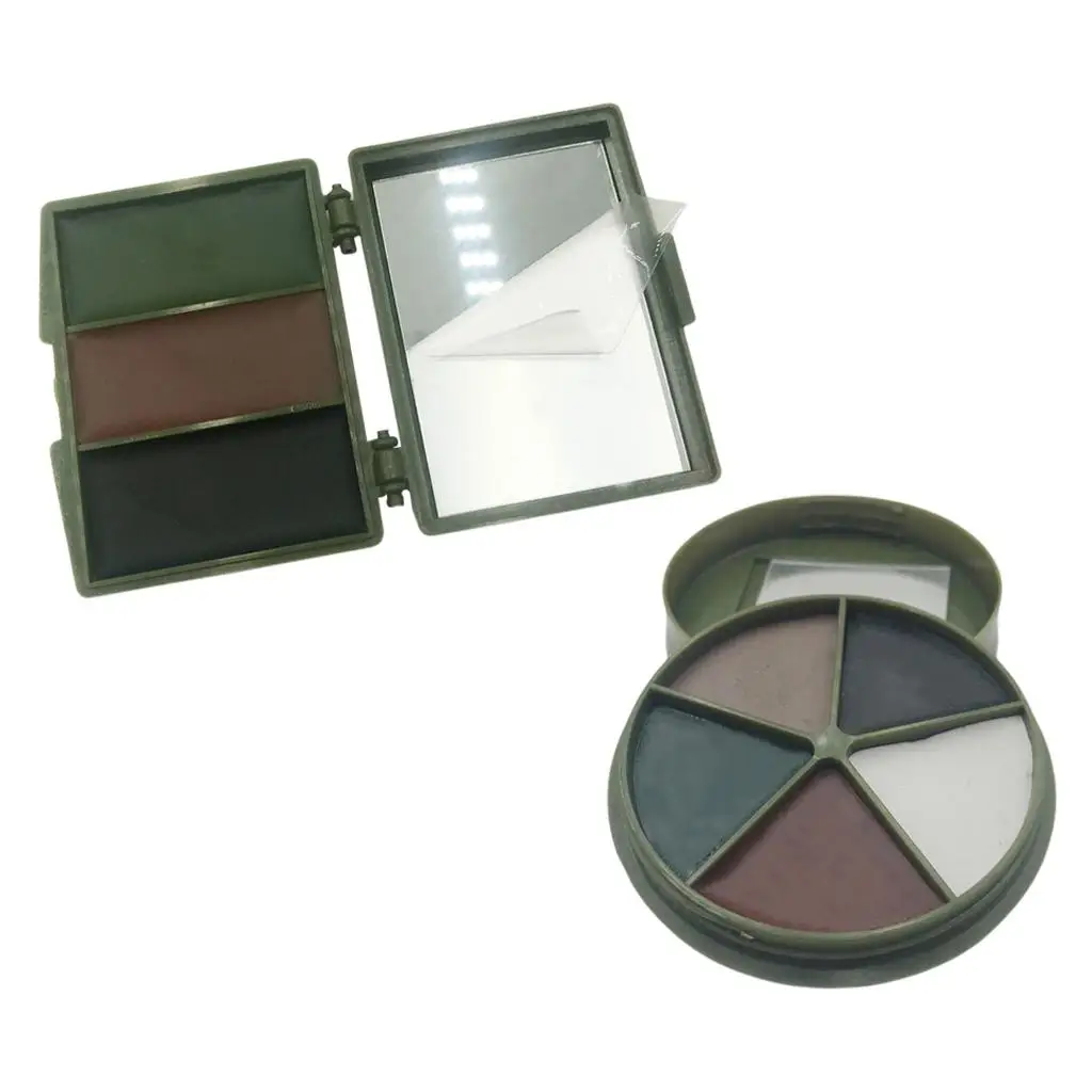 CamSolomon-Palette de peinture qualifiĂ©e ale avec miroir, maquillage, chasse, activitĂ©s artistiques, cosplay, tir, 5 couleurs â Image 2