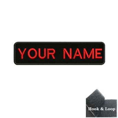 Patch personnalisé avec nom et numéro, étiquettes Strihear Danemark ge, brassard Fortis Rons, fer sur ou boucle à crochet, littérature personnalisée, 10cm x 2,5 cm, 1PC