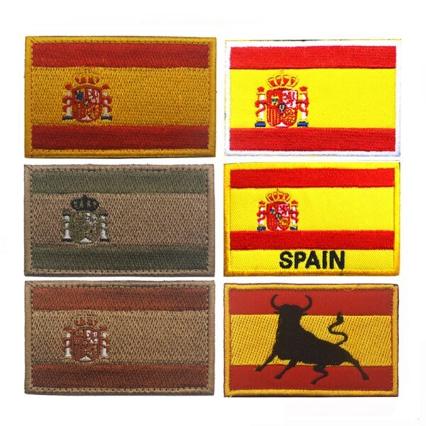 Patchs Brodés de Pays d'Espagne, Emblème de l'Armée Militaire, Accessoire à Crochet et Boucle, Sensation Nationale, 8cm