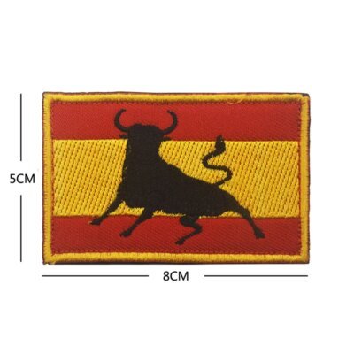 Patchs Brodés de Pays d'Espagne, Emblème de l'Armée Militaire, Accessoire à Crochet et Boucle, Sensation Nationale, 8cm