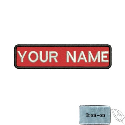 Patch personnalisé avec nom et numéro, étiquettes Strihear Danemark ge, brassard Fortis Rons, fer sur ou boucle à crochet, littérature personnalisée, 10cm x 2,5 cm, 1PC