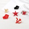 Broches rétro soviétique, rouge, pour défense de la révolution, en émail, étoile, faucille, marteau, Badge, chapeau, uniforme, bijoux