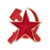 Broches rétro soviétique, rouge, pour défense de la révolution, en émail, étoile, faucille, marteau, Badge, chapeau, uniforme, bijoux