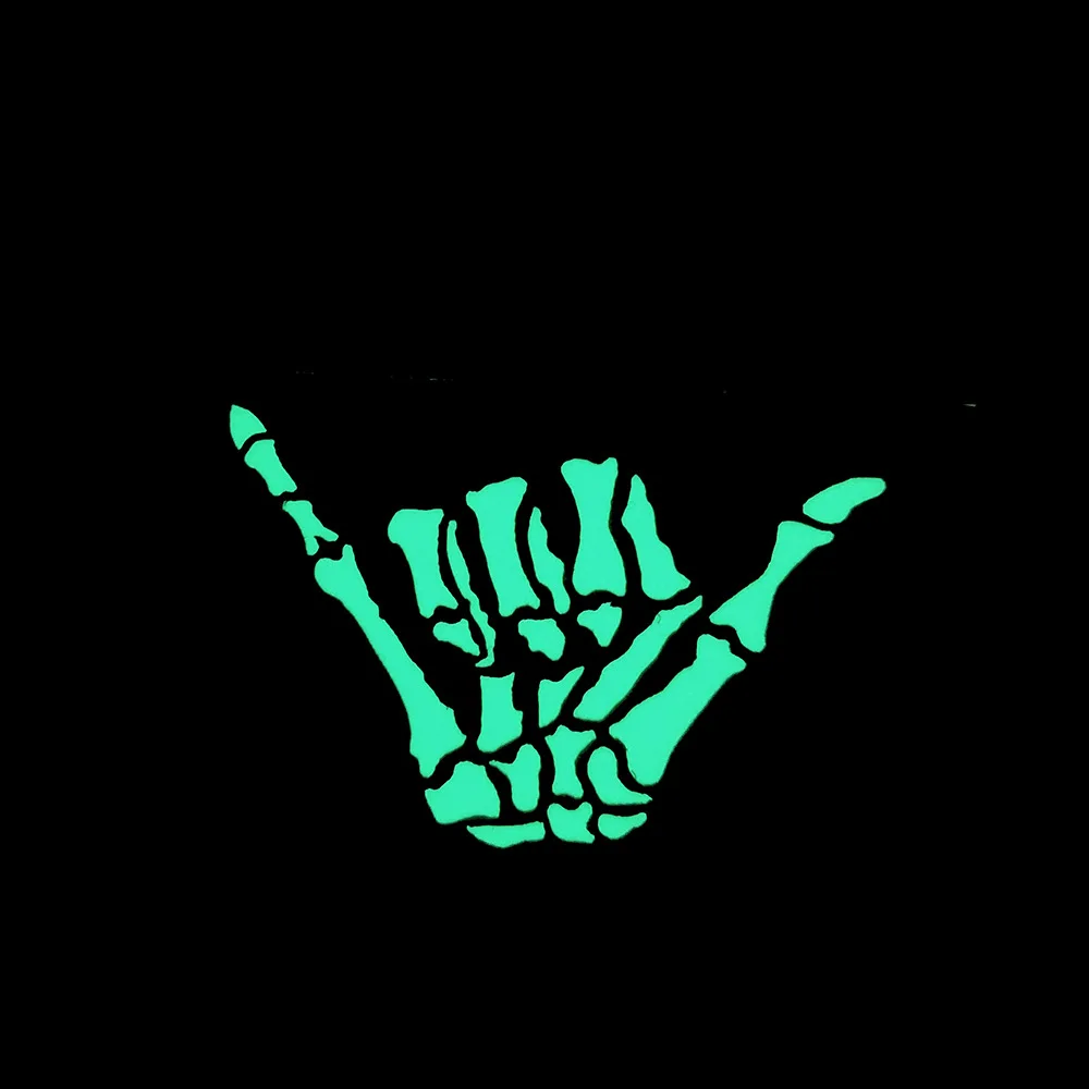 Badge d'identification IR de crâne, Badge phosphorescent, boucle et crochet, squelette, Camouflage, brassard militaire – Image 3