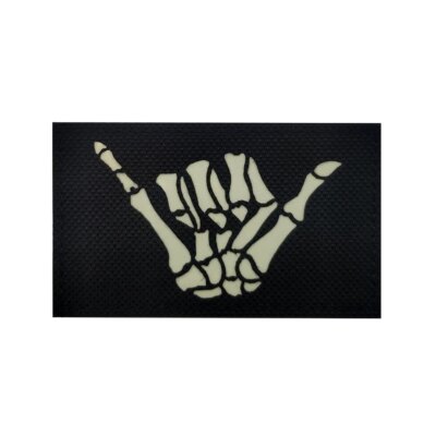 Badge d'identification IR de crâne, Badge phosphorescent, boucle et crochet, squelette, Camouflage, brassard militaire