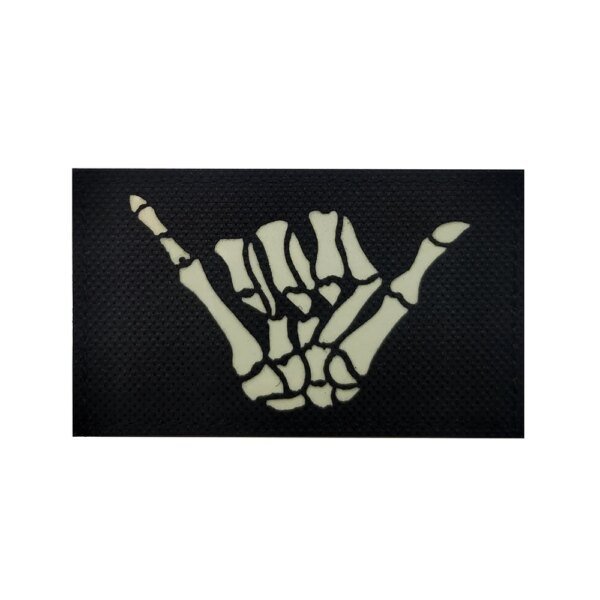 Badge d'identification IR de crâne, Badge phosphorescent, boucle et crochet, squelette, Camouflage, brassard militaire