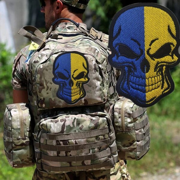 Patchs d'insignes brodés de salle de bain, 21e emblème national, forme de bouclier, sensation Dulukr, patch de casquettes, vêtements décoratifs, Ukraine, OK – Image 2