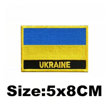 Patchs d'insignes brodés de salle de bain, 21e emblème national, forme de bouclier, sensation Dulukr, patch de casquettes, vêtements décoratifs, Ukraine, OK