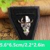 Patchs de broderie en cuir PU noir rond en métal 3D, appliques de vêtements, badge d'équation de couronne, autocollant à rayures, coudre sur les vêtements TecClothing