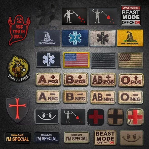 Patch tactique 3D, Patch militaire de l'armée américaine pour vêtements, Badges brodés, autocollants à rayures appliquées