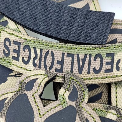 Écusson brodé des chevaliers des templiers aéroportés des Rangers des forces spéciales, crâne croisé, sensation de doigt du Chili, insigne DulClothes