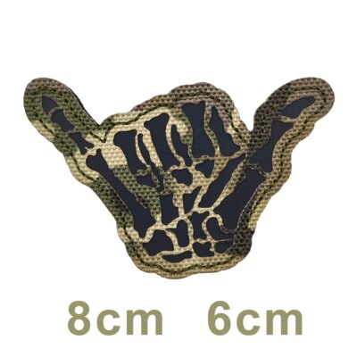 Écusson brodé des chevaliers des templiers aéroportés des Rangers des forces spéciales, crâne croisé, sensation de doigt du Chili, insigne DulClothes