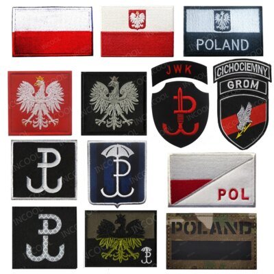 25633-08751a.jpg Patchs brodés Poland Feel, aigle polonais, armée coulée, écussons militaires, emblème dentaire, badges de broderie appliqués, drapeaux