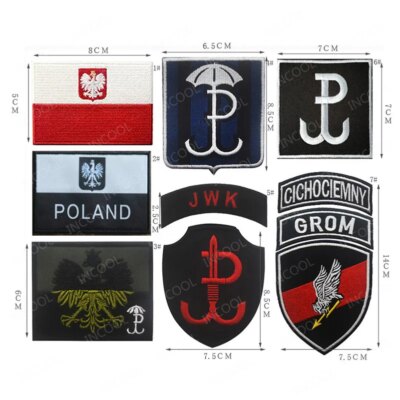 25633-145bbf.jpg Patchs brodés Poland Feel, aigle polonais, armée coulée, écussons militaires, emblème dentaire, badges de broderie appliqués, drapeaux