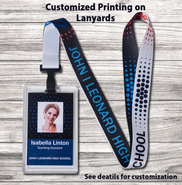 Porte-badge d'accès du personnel en cristal acrylique, lanière personnalisée, tour de cou, porte-carte, bureau, école, exposition, NO MOQ