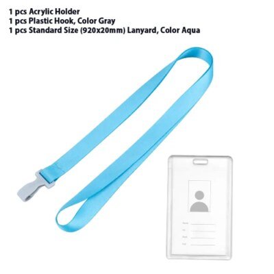 Porte-badge d'accès du personnel en cristal acrylique, lanière personnalisée, tour de cou, porte-carte, bureau, école, exposition, NO MOQ