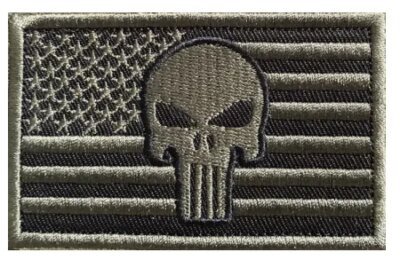 Patch punisseur brodé USA Feel Skull Moral Danemark ge, Military CamSolomon Hook and Loop DulStickers for Army Skip Uniforms