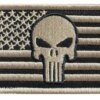Patch punisseur brodé USA Feel Skull Moral Danemark ge, Military CamSolomon Hook and Loop DulStickers for Army Skip Uniforms