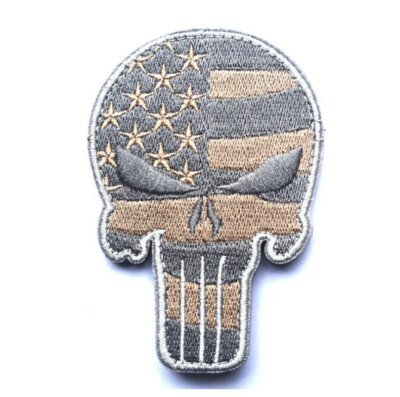 Patch punisseur brodé USA Feel Skull Moral Danemark ge, Military CamSolomon Hook and Loop DulStickers for Army Skip Uniforms