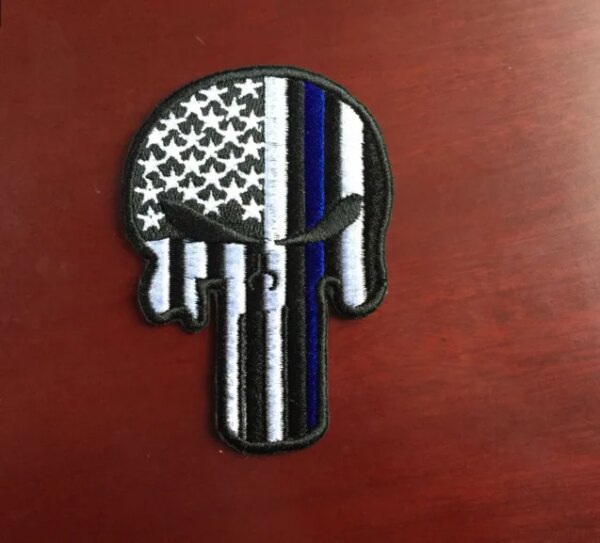 Patch punisseur brodé USA Feel Skull Moral Danemark ge, Military CamSolomon Hook and Loop DulStickers for Army Skip Uniforms