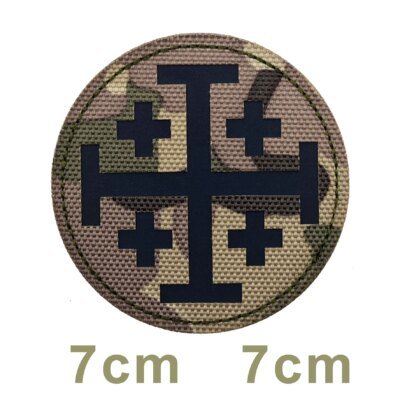 Écusson brodé des chevaliers des templiers aéroportés des Rangers des forces spéciales, crâne croisé, sensation de doigt du Chili, insigne DulClothes