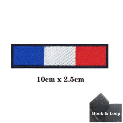 25976-0b1c9c.jpg Brassard brodé au toucher national de la France, crochet et boucle, badge brodé au fer à repasser, gril, bande morale militaire, 1PC