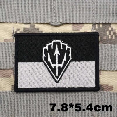 Patchs militaires brodés, insigne de sac à dos avec support à crochet pour vêtements