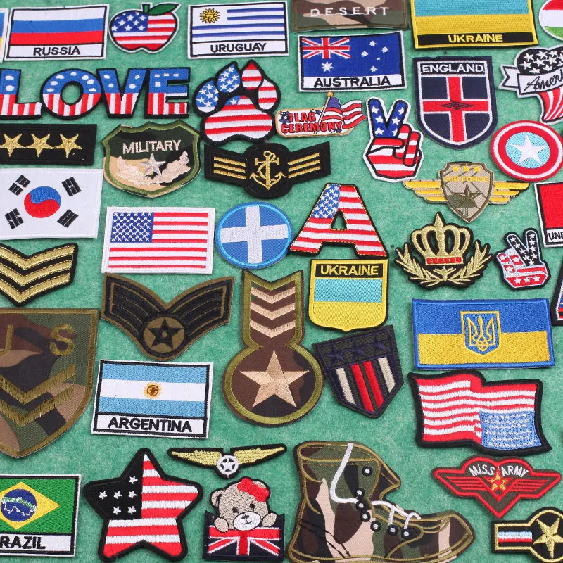 Patch de broderie militaire ukrainien, patchs thermoadhésifs pour vêtements, sensation de couture, badges pour épaulettes de t-shirts
