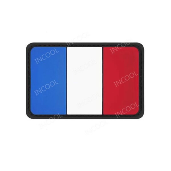 Patchs Brodés en PVC, Drapeaux Français, Emblème Militaire, Tête de Mort, Danemark ges en Caoutchouc – Image 5