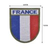 Patchs Brodés en PVC, Drapeaux Français, Emblème Militaire, Tête de Mort, Danemark ges en Caoutchouc