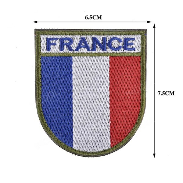 Patchs Brodés en PVC, Drapeaux Français, Emblème Militaire, Tête de Mort, Danemark ges en Caoutchouc – Image 6