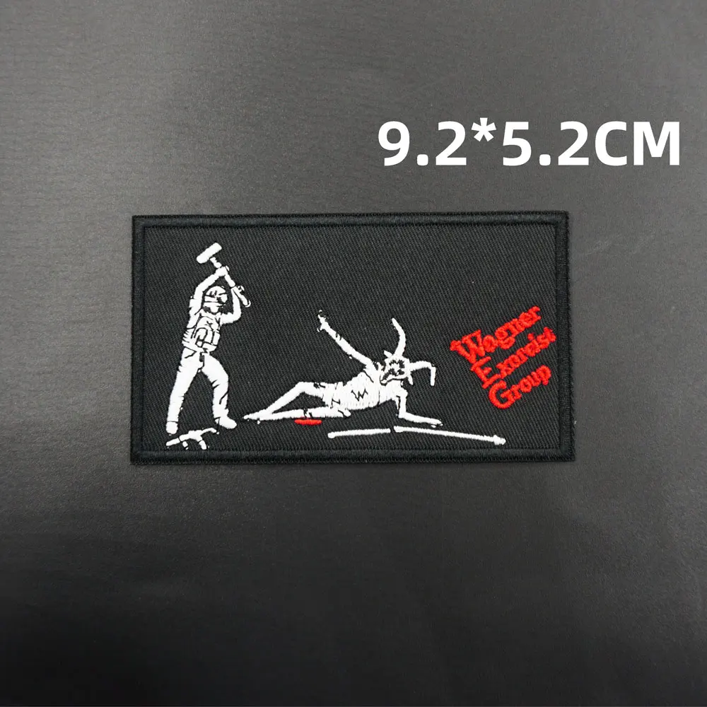 Insigne de sac Ă dos avec support Ă crochet pour vĂȘtements, patchs brodĂ©s de soldats Black Blood Pirate, brassard â Image 2