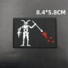 Insigne de sac à dos avec support à crochet pour vêtements, patchs brodés de soldats Black Blood Pirate, brassard
