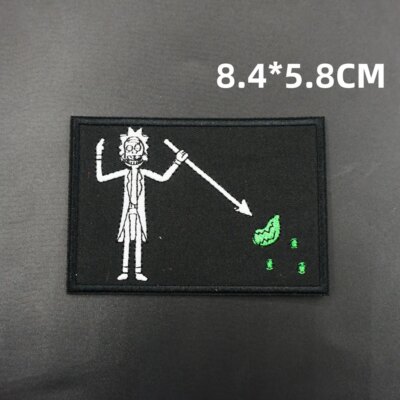 Insigne de sac à dos avec support à crochet pour vêtements, patchs brodés de soldats Black Blood Pirate, brassard