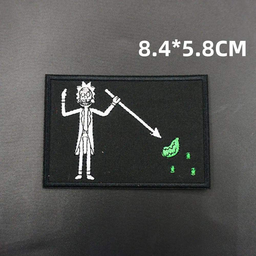 Insigne de sac Ă dos avec support Ă crochet pour vĂȘtements, patchs brodĂ©s de soldats Black Blood Pirate, brassard â Image 6