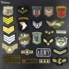 Patchs militaires brodés avec fer à coudre, insignes de l'armée de l'air américaine, accessoires vestisens