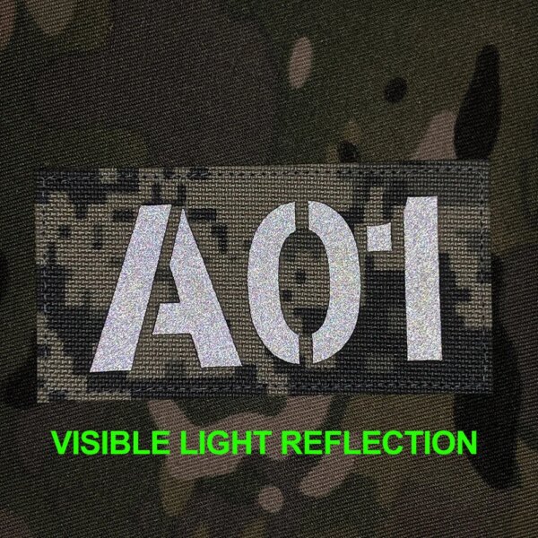 Patch de réflexion infrarouge personnalisé, découpe laser, IR IFF, badge d'appel radio, bandes nominatives, lettres noires, souvenir du moral, Airsoft militaire – Image 2