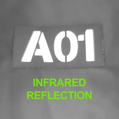 Patch de réflexion infrarouge personnalisé, découpe laser, IR IFF, badge d'appel radio, bandes nominatives, lettres noires, souvenir du moral, Airsoft militaire