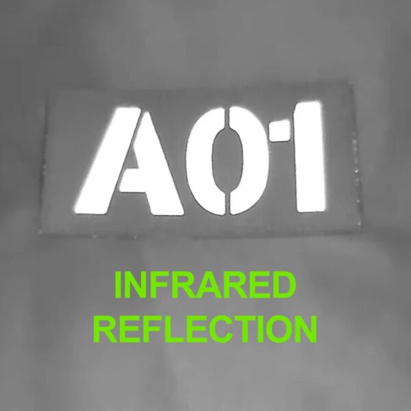 Patch de réflexion infrarouge personnalisé, découpe laser, IR IFF, badge d'appel radio, bandes nominatives, lettres noires, souvenir du moral, Airsoft militaire – Image 3