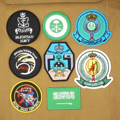 26347-ea7d4e.jpg Patchs militaires brodĂ©s avec support Ă crochet pour vĂȘtements, insigne de sac Ă dos, brassard de la marine saoudienne et pakistanaise