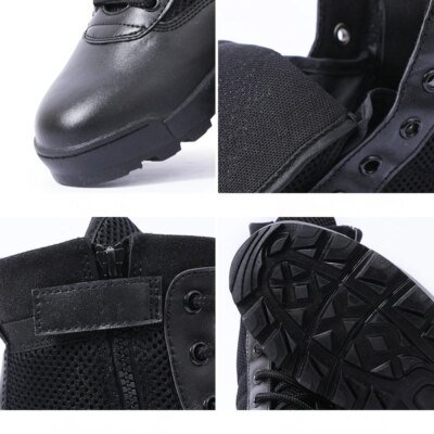 Bottes militaires tactiques en maille respirante pour homme