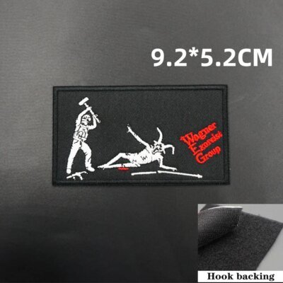 26418-333bf5.jpg Insigne de sac Ă dos avec support Ă crochet pour vĂȘtements, patchs brodĂ©s de soldats Black Blood Pirate, brassard