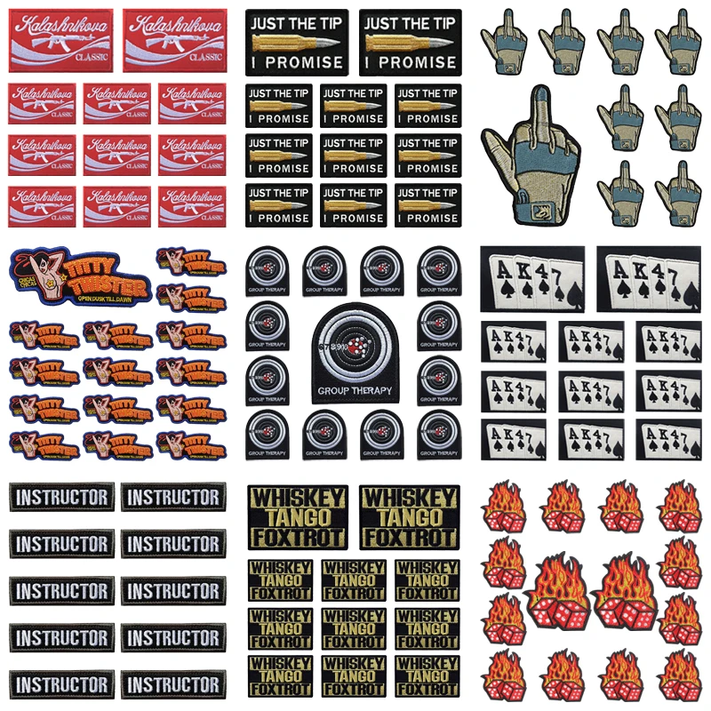 Patchs d'extĂ©rieur brodĂ©s pour vĂȘtements, fer sur mitiBulk, vente en gros, pack de crĂ©ateurs, veste, poker, femme, DulLetter, coudre, 10 piĂšces