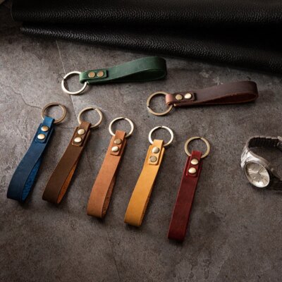 Nouveau porte-clés classique Vintage en cuir de vache pour homme, accessoire de voiture, à la mode, K5057
