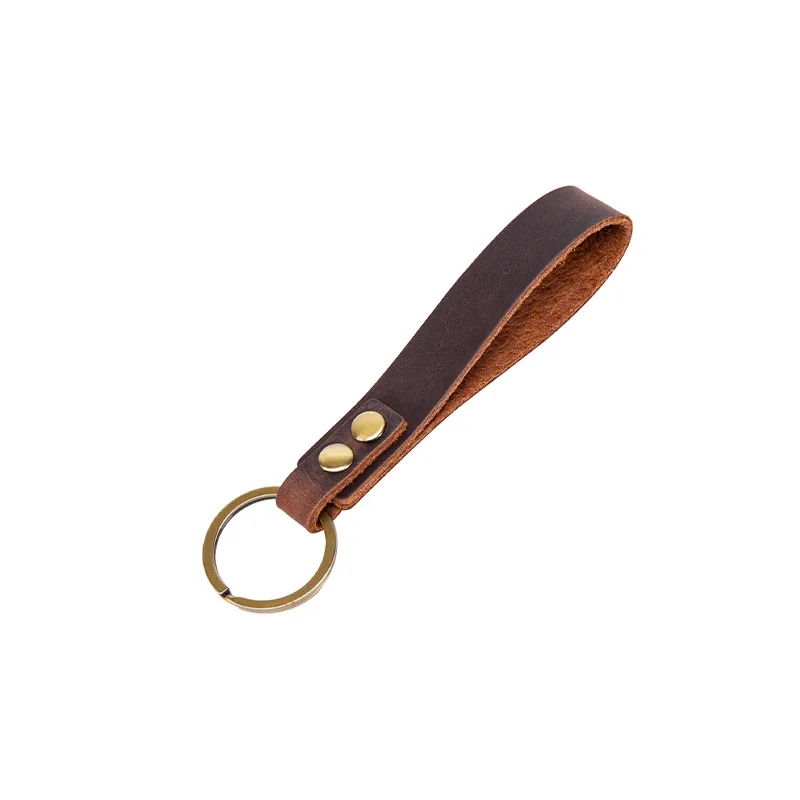 Nouveau porte-clés classique Vintage en cuir de vache pour homme, accessoire de voiture, à la mode, K5057 – Image 6